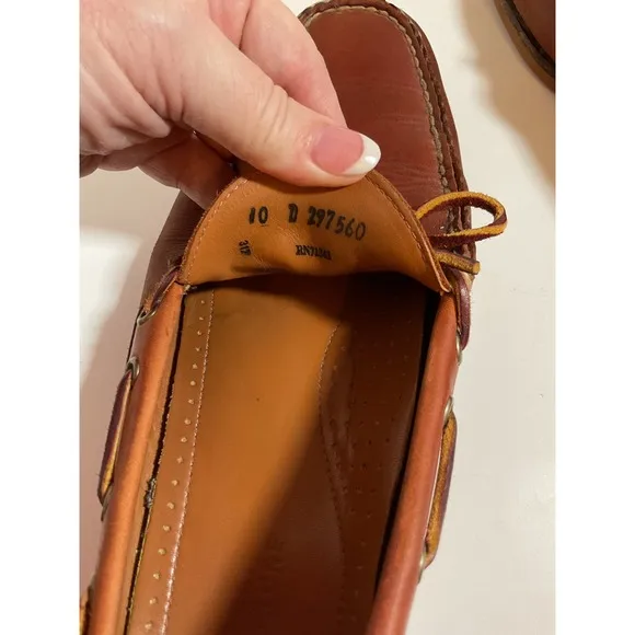 L.L. Bean Signature Leather Boat Shoes Loafers Classic Style Mens