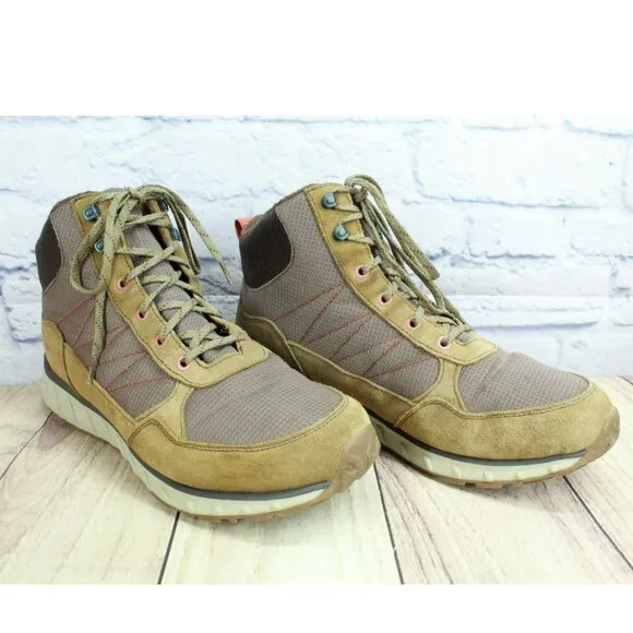 LL Bean Snow Sneaker 5 Brown Suede Lace Up Waterproof Winter Boots Size 11.5 M