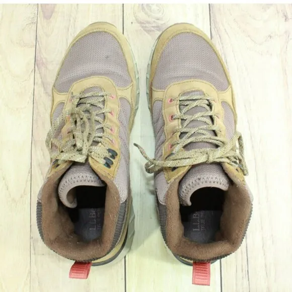LL Bean Snow Sneaker 5 Brown Suede Lace Up Waterproof Winter Boots Size 11.5 M