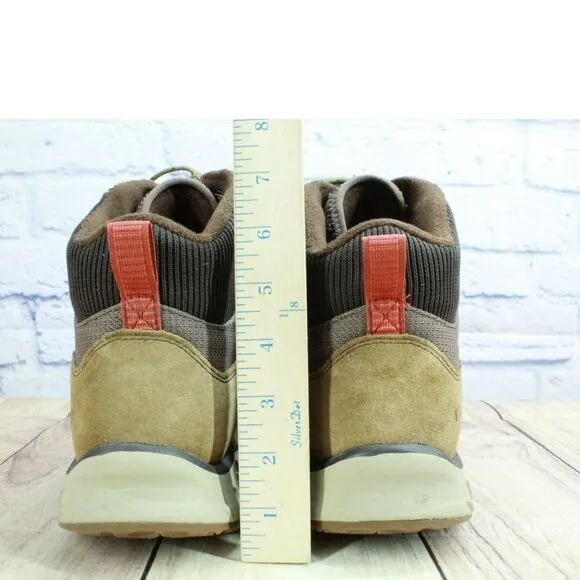LL Bean Snow Sneaker 5 Brown Suede Lace Up Waterproof Winter Boots Size 11.5 M