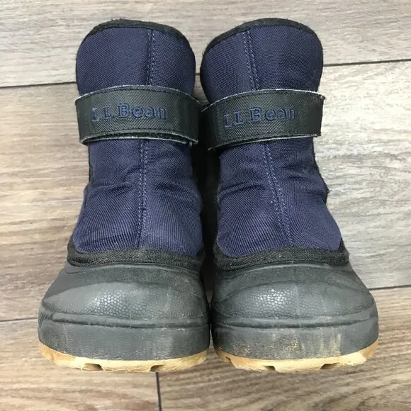 L.L.Bean Northwoods Boots Unisex Toddler Size 9 Navy Blue‎ WInter Snow Boots