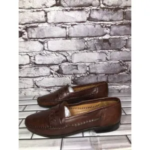Lorenzo Banfi Brown Leather VTG Loafers Dress Shoes Men’s Sz 8.5M US/41.5-42EU