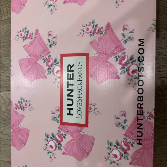 Love Shack Fancy x Hunter Pink Bow Rain Boots - Limited Edition, NEW