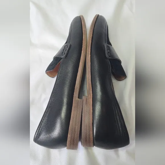 Madewell Alex Leather Suede Classic Black Loafers Size 7.5