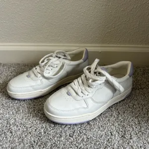 Madewell Court Sneakers in White Leather/Light Purple size US women’s 8