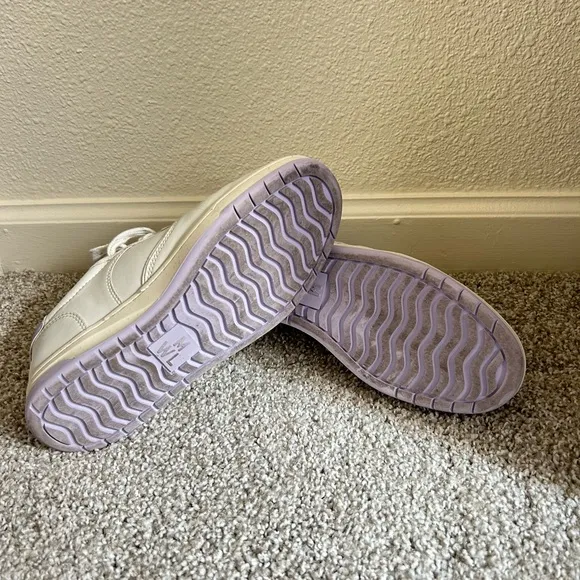 Madewell Court Sneakers in White Leather/Light Purple size US women’s 8