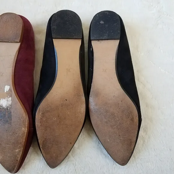 Madewell Mira Suede Flats x 2 pairs!