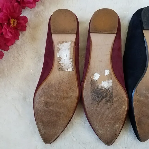 Madewell Mira Suede Flats x 2 pairs!