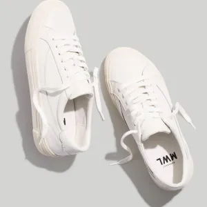 Madewell Sidewalk Low-Top Sneakers in pale parchment womens size 9 chunky