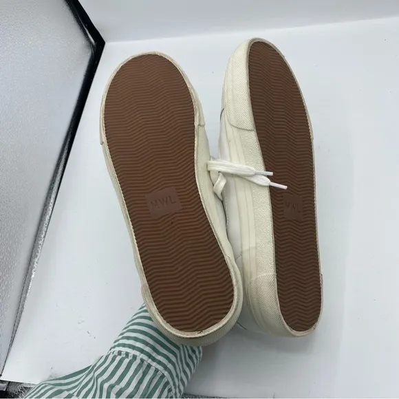 Madewell Sidewalk Low-Top Sneakers in pale parchment womens size 9 chunky