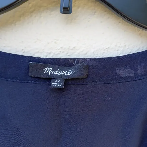 Madewell Skygaze Navy Dress in Pansy Bouquet