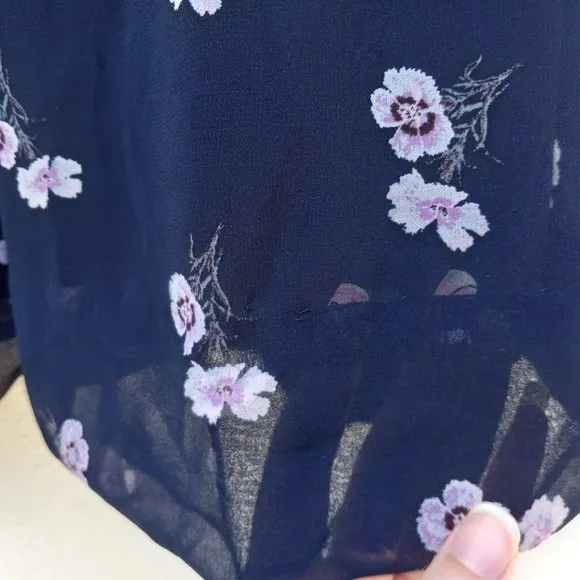 Madewell Skygaze Navy Dress in Pansy Bouquet