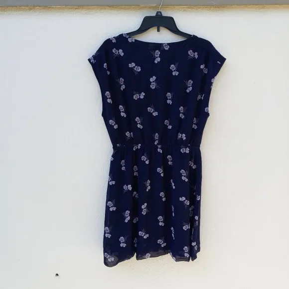 Madewell Skygaze Navy Dress in Pansy Bouquet
