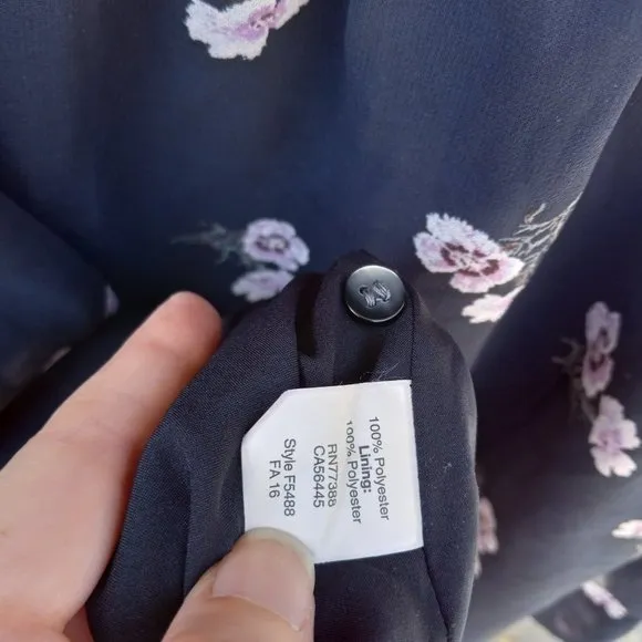 Madewell Skygaze Navy Dress in Pansy Bouquet