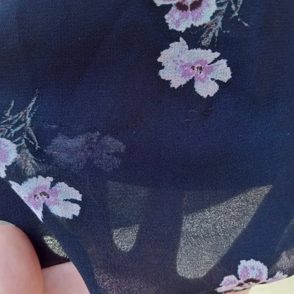 Madewell Skygaze Navy Dress in Pansy Bouquet