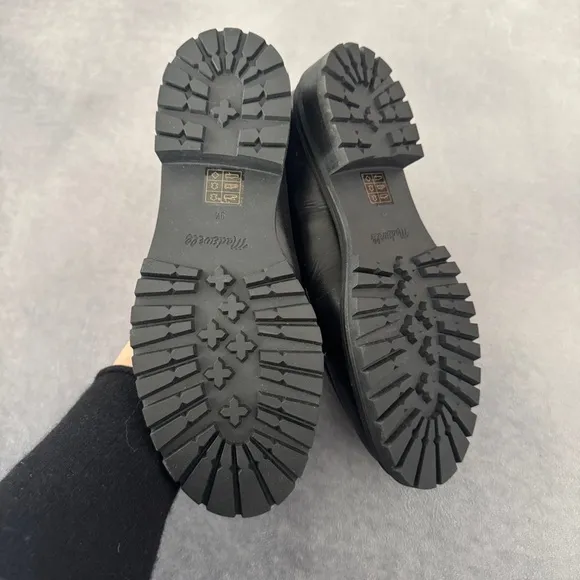 Madewell The Bradley Lugsole Loafer in Leather • size 9.5 • NWOT • NG674 • Black