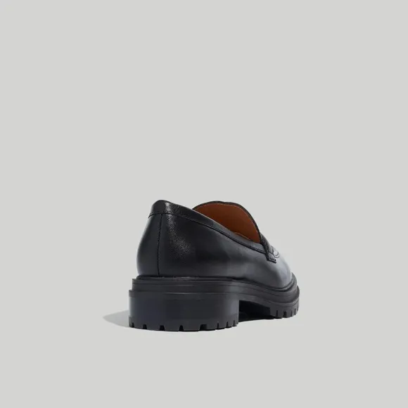 Madewell The Bradley Lugsole Loafer in Leather • size 9.5 • NWOT • NG674 • Black