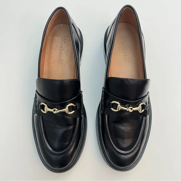 Madewell The Vernon Bit Hardware Loafer in Leather, Size 8