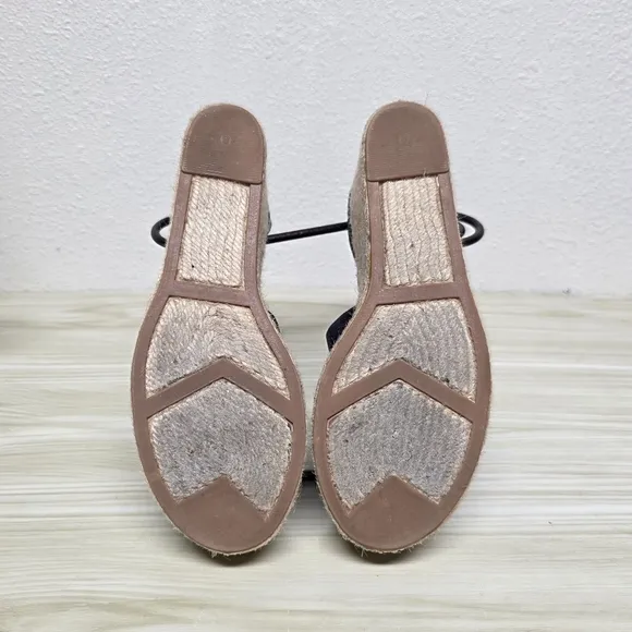 Marc Fisher Espadrille Navy Blue Suede Espadrilles Size 8