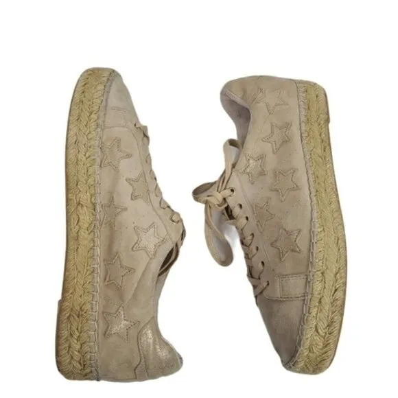 Marc Fisher Marcia Star Leather Espadrilles Sneakers 9M