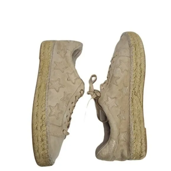 Marc Fisher Marcia Star Leather Espadrilles Sneakers 9M