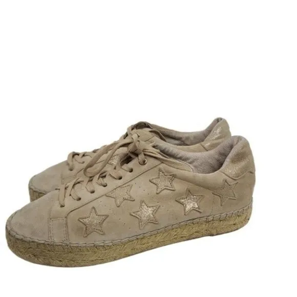 Marc Fisher Marcia Star Leather Espadrilles Sneakers 9M