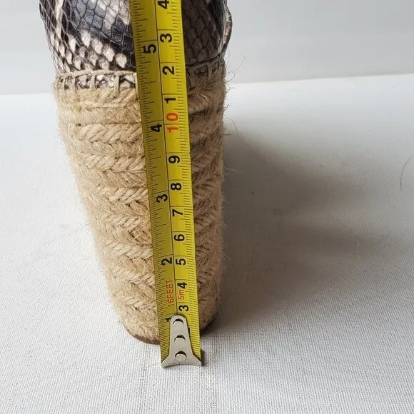 Marc Fisher Snake Skin Able Espadrilles Wedge Sandal NWOB Size 9