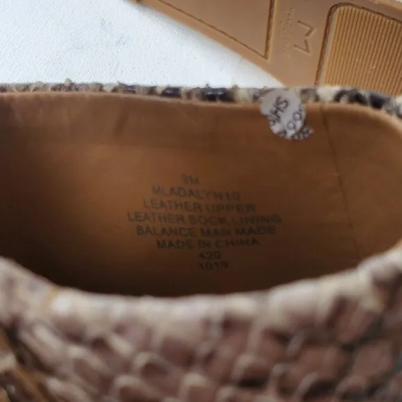 Marc Fisher Snake Skin Able Espadrilles Wedge Sandal NWOB Size 9