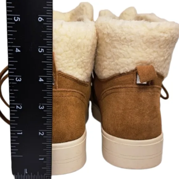Marc Fisher‎ Women's Suede Leather Sneaker Ankle Boots 8 1/2 M Brown