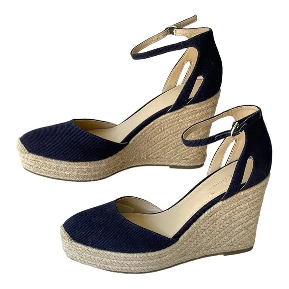 Marc Fisher Women's Wedge Sandals Platform Heels Sling Back Teelan, Sz 9.5M