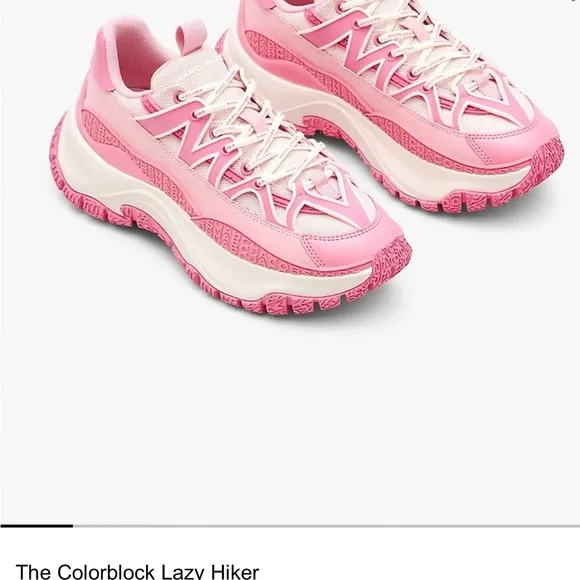 Marc Jacobs The Lazy Hiker Chunky Pink Sneakers Size 40
