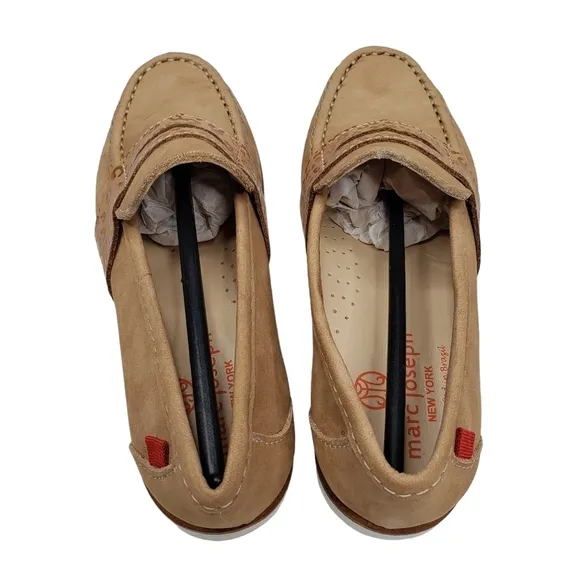 Marc Joseph | NIB Dumbo Porcelain Nobuck Classic Preppy Leather Loafers Girl 13