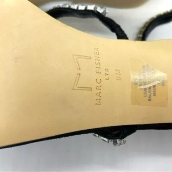 Marc Fisher Women's Dezzi Embellished Strappy High Heel Sandals Size 9 New