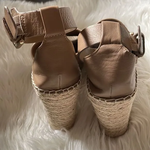 Marc Fisher Alina Espadrille Wedge, Tan