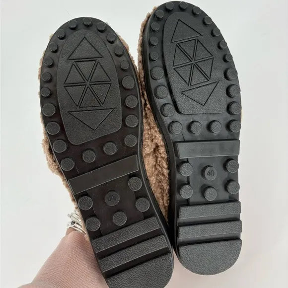 Martina Brown Loafers with Crystal Embellishment