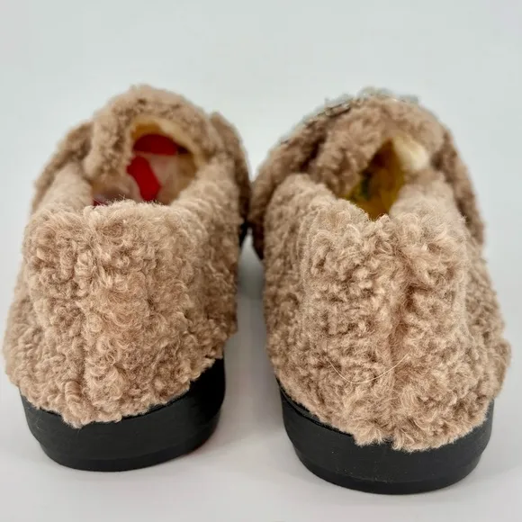Martina Brown Loafers with Crystal Embellishment