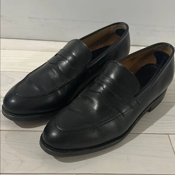 Meermin Men’s Black Leather Loafers Slip-On Classic
