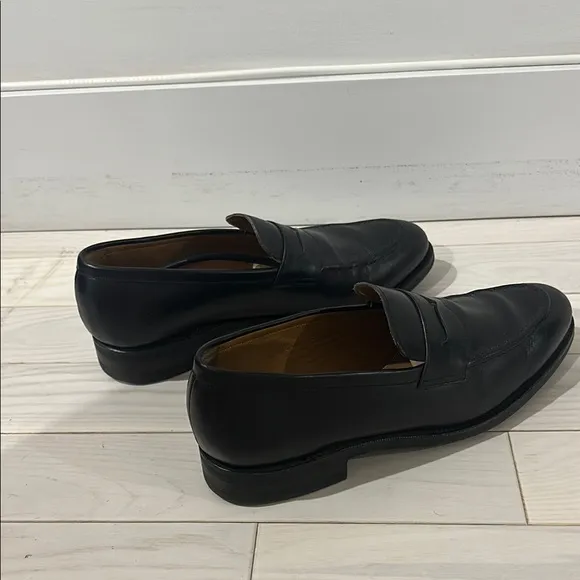 Meermin Men’s Black Leather Loafers Slip-On Classic
