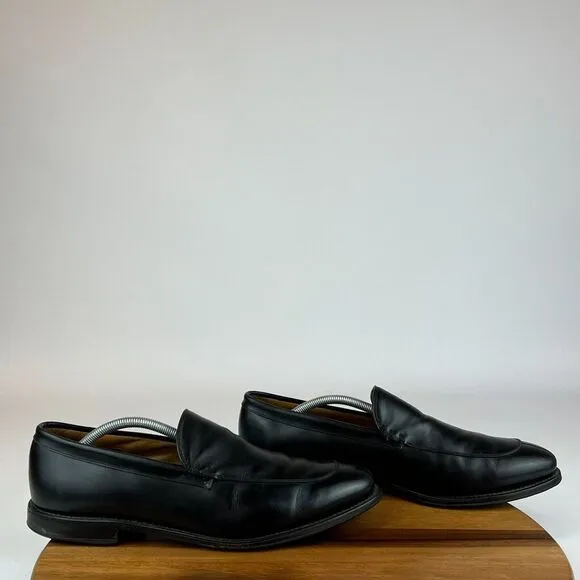 Mens Allen Edmonds Steen Black Leather Loafers Dress Shoes Size 12‎ D GUC