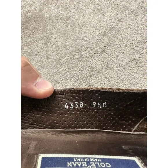 Mens BRAGANO for COLE HAAN slip-on loafers / dress brown leather, Size US 9.5