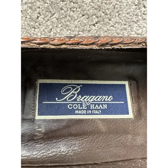 Mens BRAGANO for COLE HAAN slip-on loafers / dress brown leather, Size US 9.5