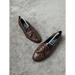 Mens BRAGANO for COLE HAAN slip-on loafers / dress brown leather, Size US 9.5