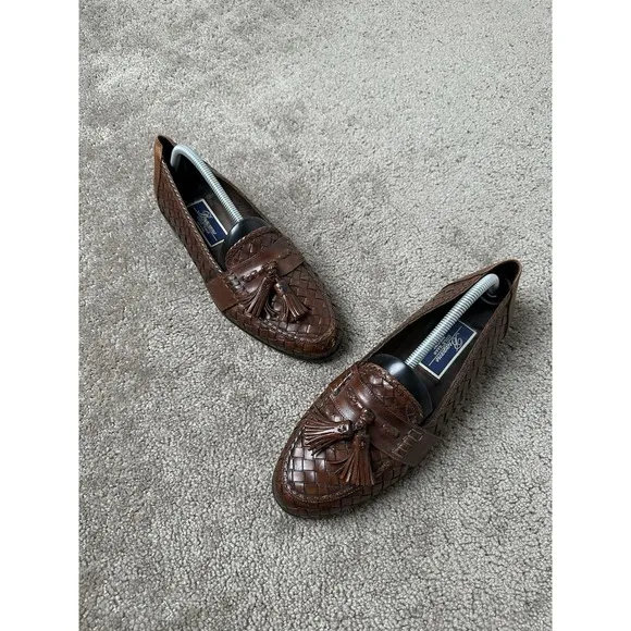 Mens BRAGANO for COLE HAAN slip-on loafers / dress brown leather, Size US 9.5