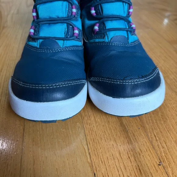 Merrell Kids Boots Snow Bank 3.0 Waterproof Navy Turquise Purple Girls Size 11M