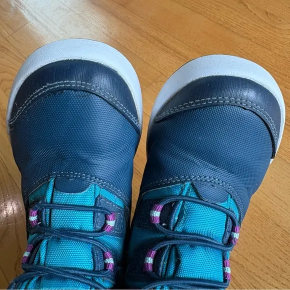 Merrell Kids Boots Snow Bank 3.0 Waterproof Navy Turquise Purple Girls Size 11M