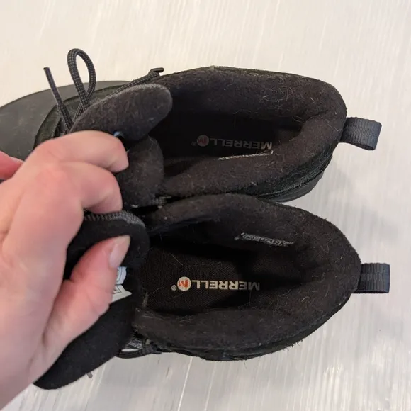 MERRELL Men's Waterproof Insulated Black Suede Leather Hiking Boots size 11
