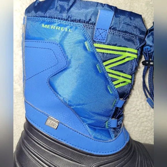 Merrell Womens Size 7 Snow Quest Lite 2  Waterproof Winter Blue Boots
