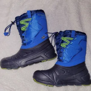 Merrell Womens Size 7 Snow Quest Lite 2  Waterproof Winter Blue Boots