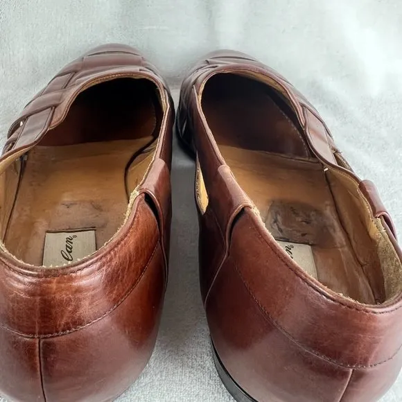 Mezlan Cayman Loafers Mens 14 Brown Leather‎ Basket Weave Dress Shoes Spain