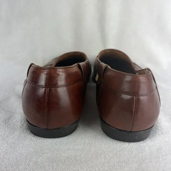 Mezlan Cayman Loafers Mens 14 Brown Leather‎ Basket Weave Dress Shoes Spain